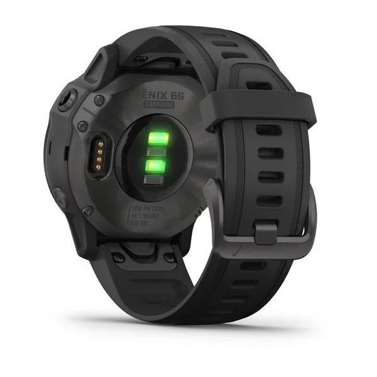 Мультиспортивные часы Garmin Fenix 6S Sapphire- серый DLC с черным ремешком 010-02159-25