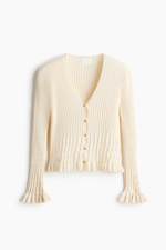 Кардиган с оборками и V-образным вырезом - H&M