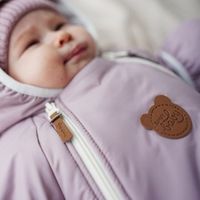 Комбинезон демисезонный с закрытой ножкой "Дымчатая роза" 0+