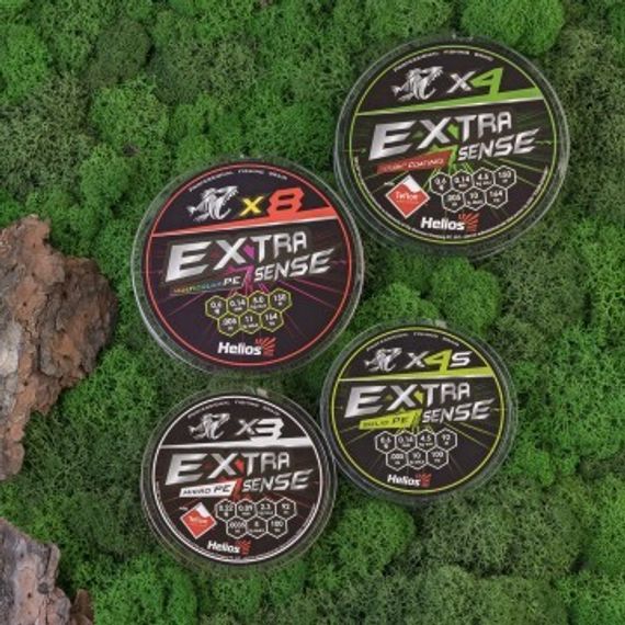 Шнур Helios Extrasense X4 PE Green 150m   0.6/10LB 0.14mm (HS-ES-X4-0.6/10LB)