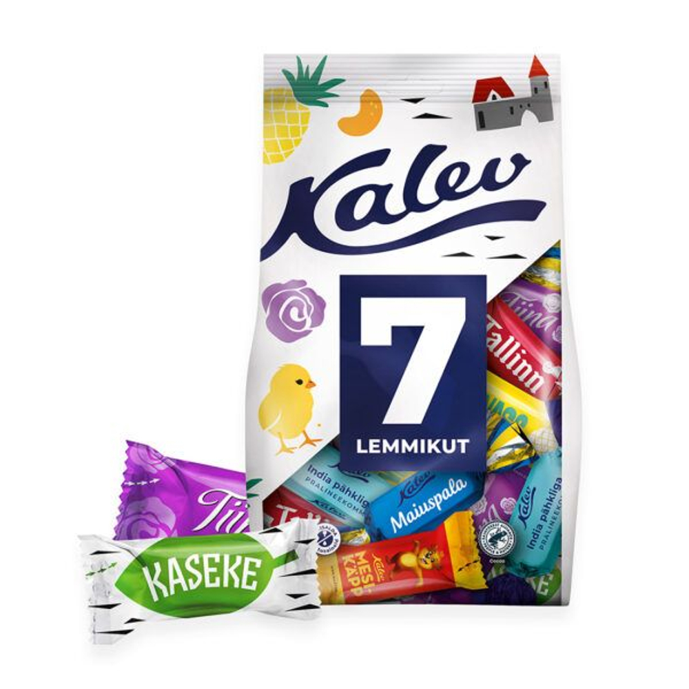 Конфеты шоколадные Kalev 7 Lemmikut Фаворит ассорти 500 г (из Финляндии)