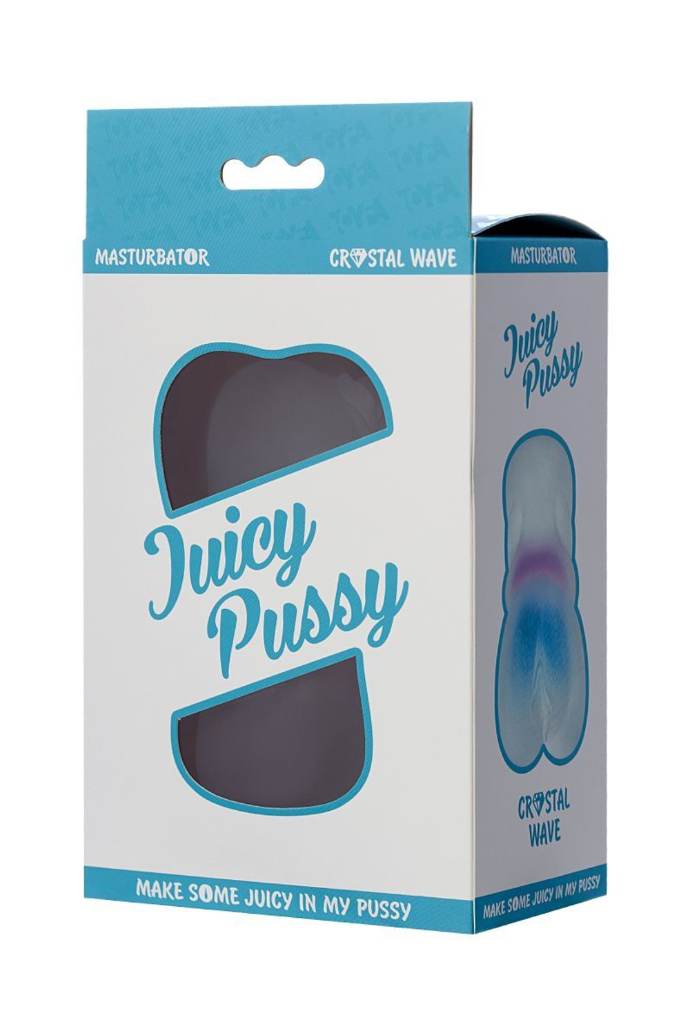 Прозрачный реалистичный мастурбатор Juicy Pussy Crystal Wave (Цвет: прозрачный)