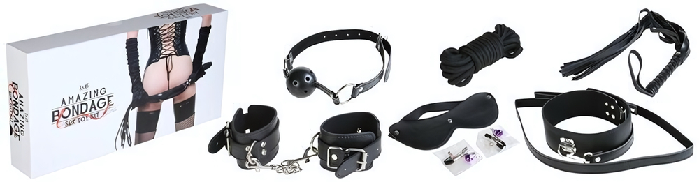 Фетиш-набор Amazing Bondage Kit (черный) (Цвет: черный)