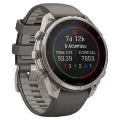 Часы Garmin Fenix 9 Pro inReach 47 мм Solar Titanium Pebble Gray / Silver Gray (010-04338-01)