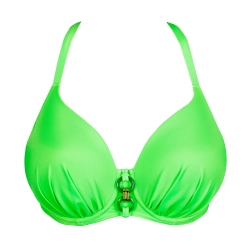 PRIMADONNA Swim Pilon Топ с поролоновыми вставками и вырезом в форме сердца, неоновый лаймовый