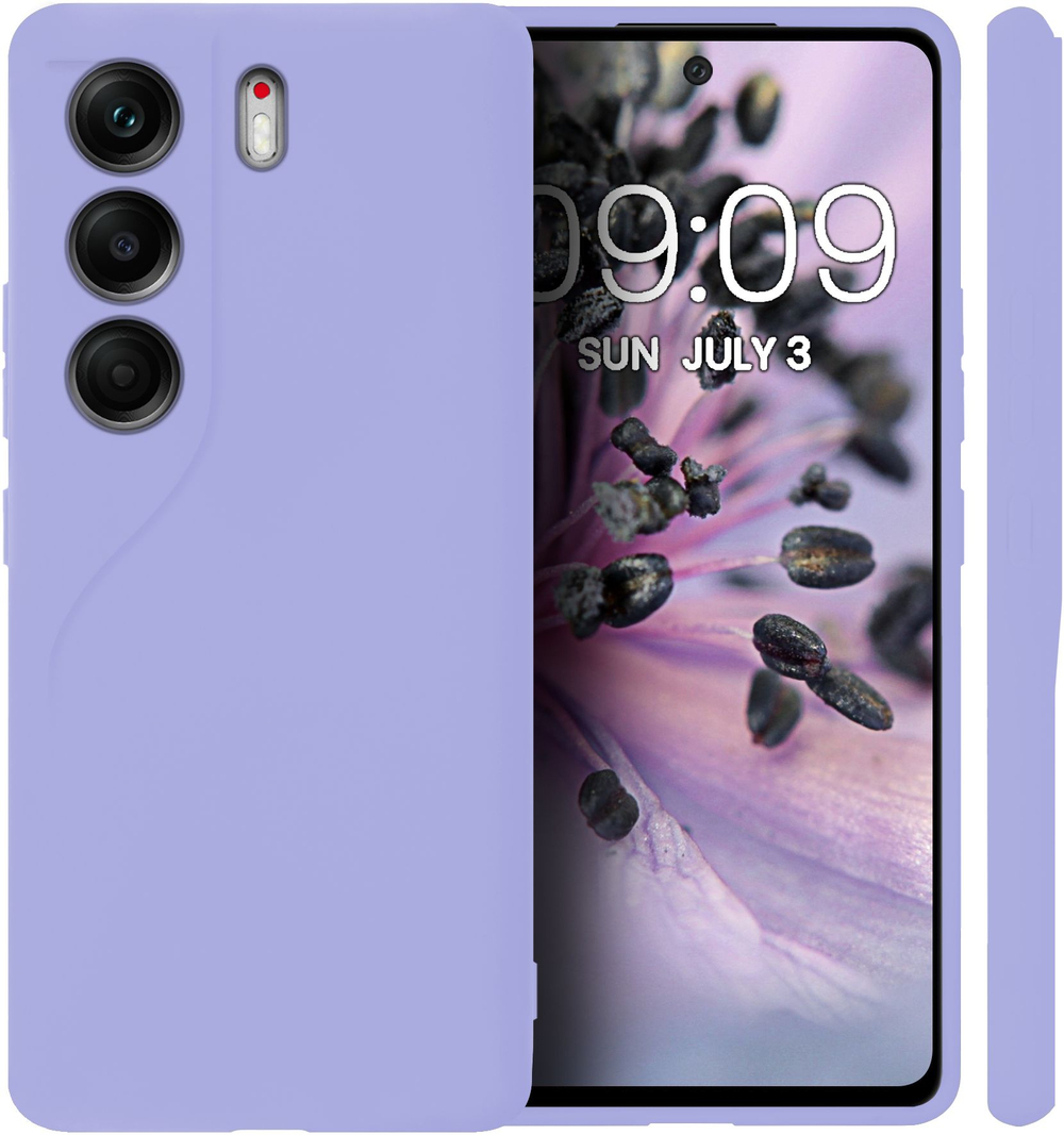 Мягкий Soft Touch чехол из силикона для TECNO CAMON 40 PRO 5G (не 4G) с бархатной подкладкой