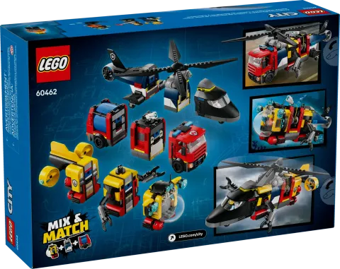 Конструктор LEGO City 60462 Вертолет, пожарная машина и подводная лодка