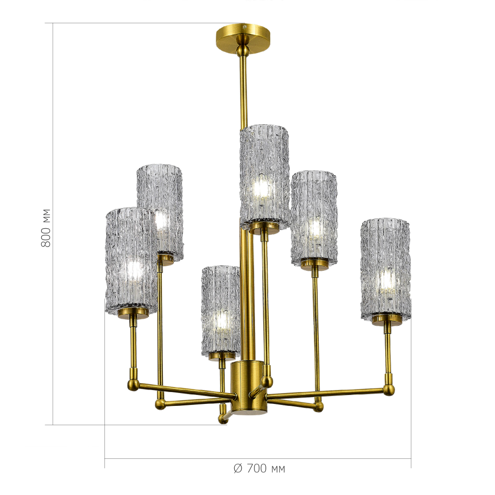 Светильник подвесной GACCIOLO E27 6х60W