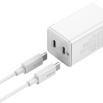 Зарядное устройство + Кабель Baseus GaN Mini Quick Charger C+C 45W - White