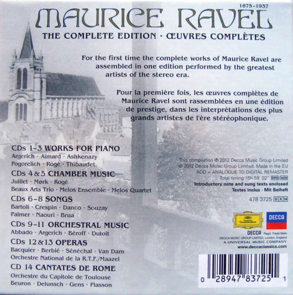 Maurice Ravel / The Complete Edition (14CD)