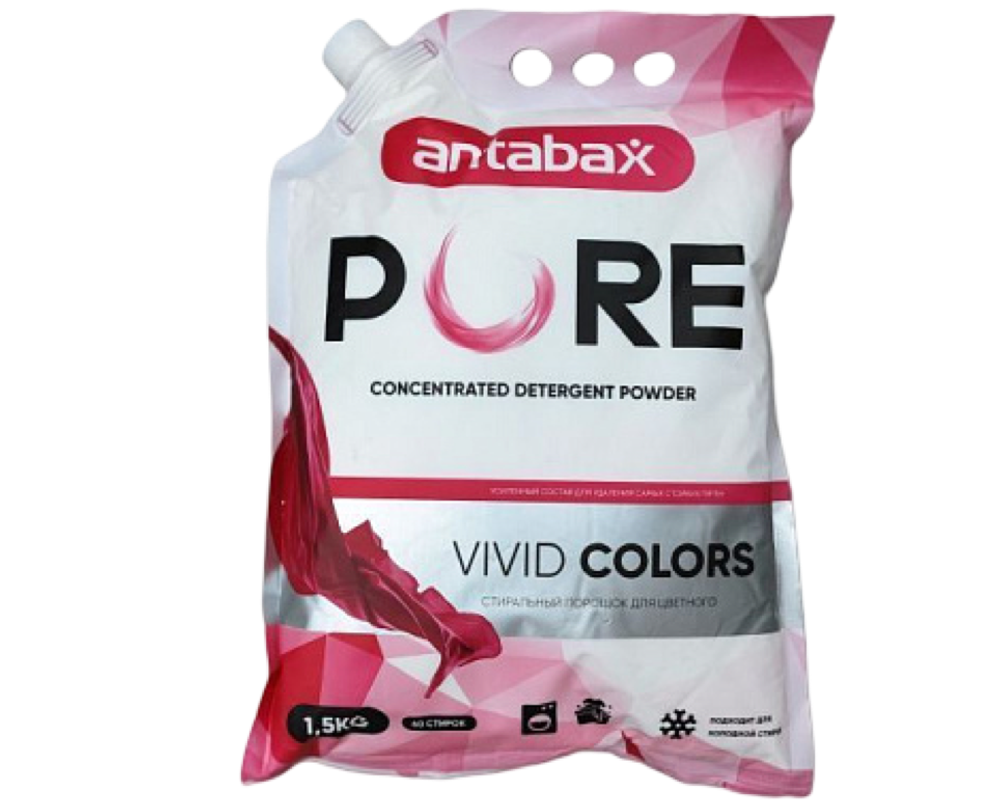Стир порошок Antabax PURE для цветного красный 1.5 кг