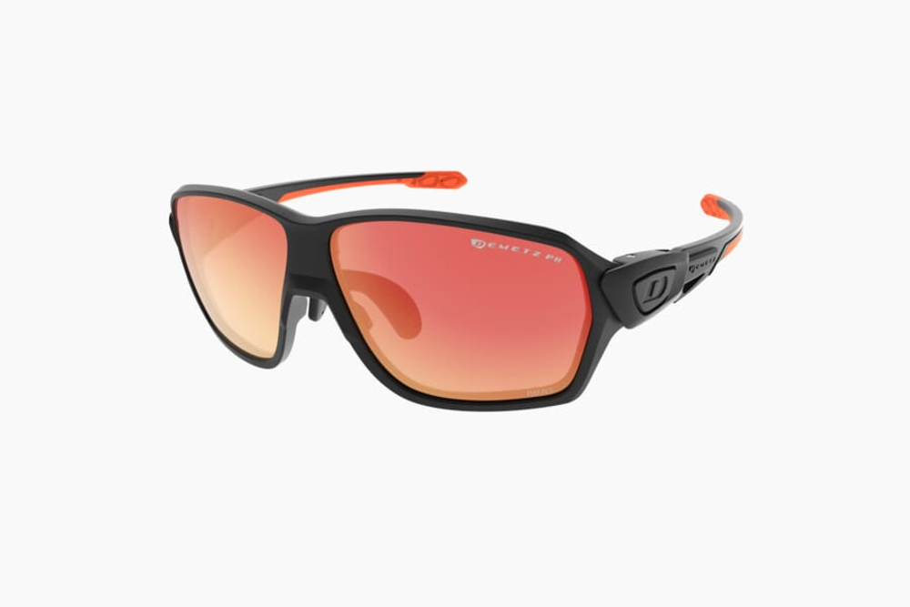 Спортивные очки с диоптриями Demetz M-Suit / Matte Black / Matte Orange V. Grey Photochromic Mirror Orange Cat.1 to 3
