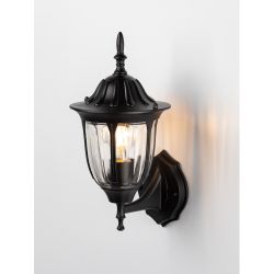 Светильник уличный настенный ЭРА «Галатея» GBW-105-BL-0380 230В Е27 IP54 чёрный вверх | Садово-парковые светильники