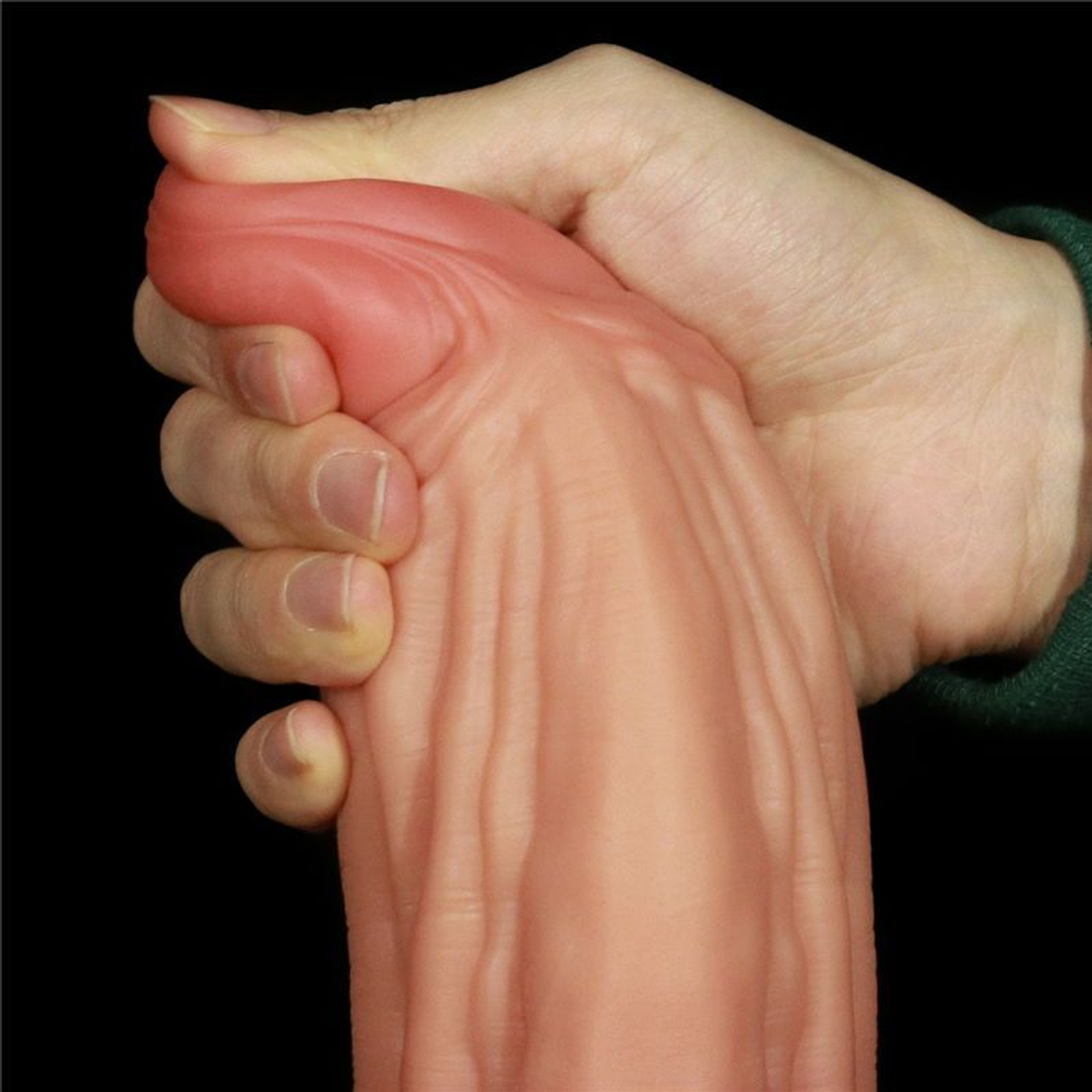 Член гиганта "10 Silicone Nature Cock" (коричневый)