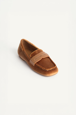 ZARA ВЕЛЮРОВЫЕ МОКАСИНЫ - LIMITED EDITION, ПЕСОЧНЫЙ