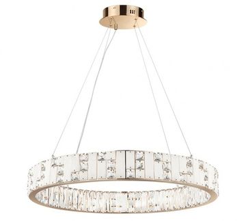 Подвесная хрустальная светодиодная люстра 100W 3700К 5072/100L золото Crossa Odeon Light