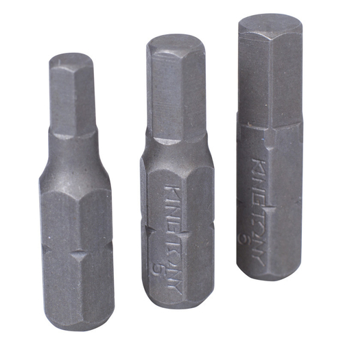 KING TONY (1003MQ) Набор вставок (бит) 1/4", HEX, 4, 5, 6 мм, 3 предмета