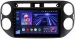 Магнитола для Volkswagen Tiguan 1 2011-2016 (аварийка прямоугольная, рамка чёрная) - Teyes CC3 Android 10, Быстрая, CarPlay, SIM-слот