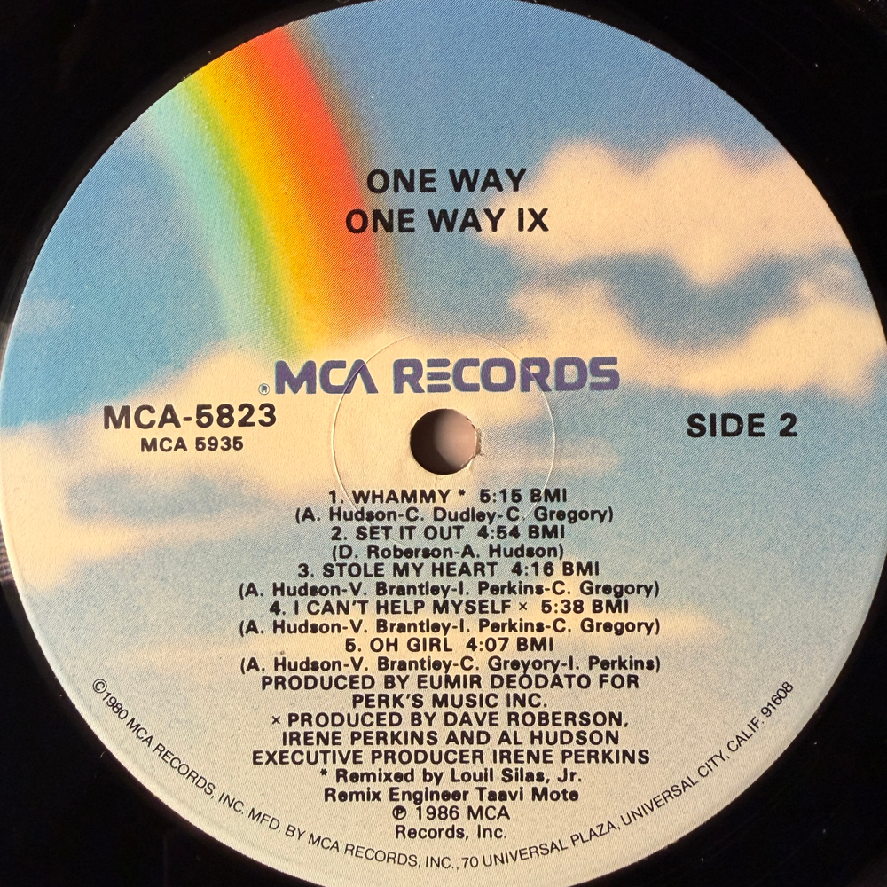One Way – One Way IX (США 1986г.) Promo Т