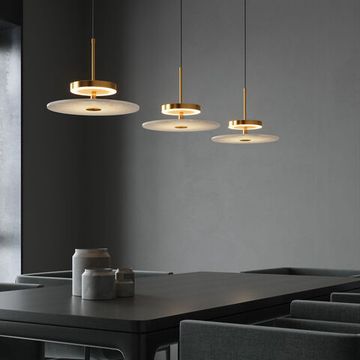 Светодиодный подвесной светильник с мраморным рассеивателем LED 21W 3000К 40345 LED латунь Thasos Eurosvet