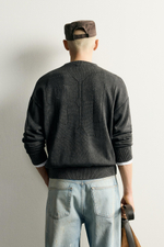 СВИТЕР RELAXED FIT С ИНТАРСИЕЙ — ZARA