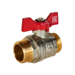 Кран шаровой полнопроходной ROMMER - 1" (НР/НР, PN40, ручка-бабочка)