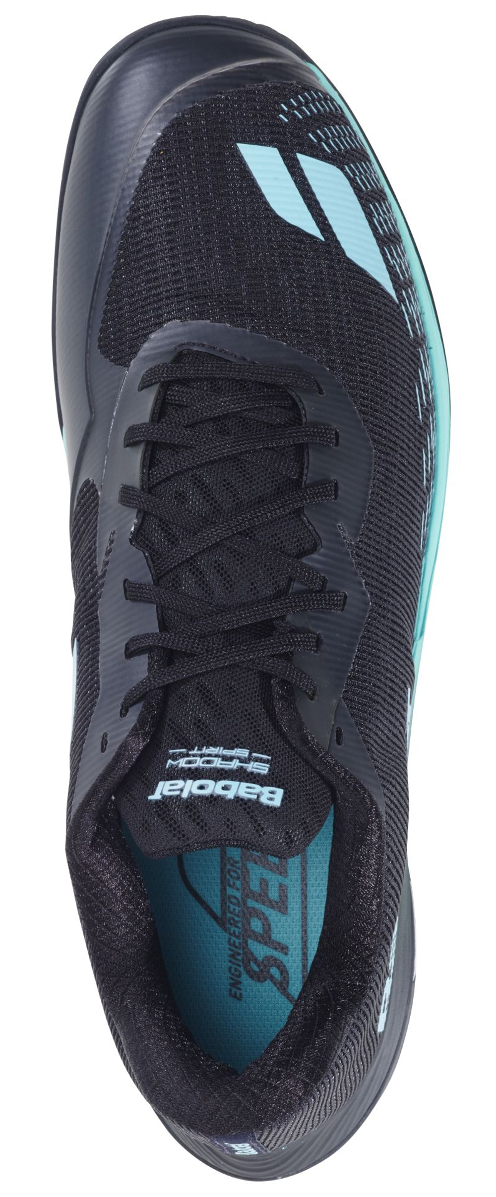 Мужские кроссовки для бадминтона/сквоша Babolat Shadow Spirit 2 - black/cyan