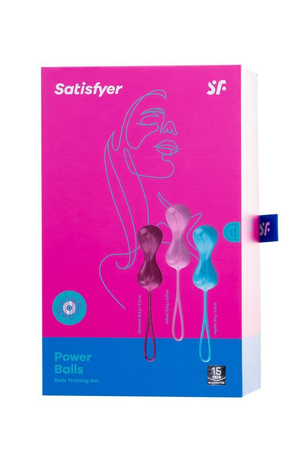 Набор из трёх двойных вагинальных шариков Satisfyer Power Balls (Цвет: разноцветный)
