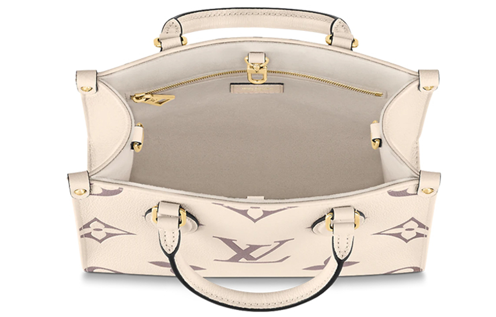 LOUIS VUITTON Onthego Pm Creme/Bois De Rose