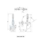 Зажим механический с вертикальной ручкой, усилие 227 кг Woodwork GH-12130-SM