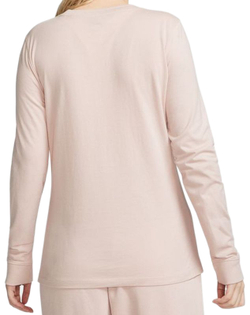 Женская теннисная футболка (dł. Рукава) Nike Swoosh Essential Long Sleeve Icon Futura - Розовый
