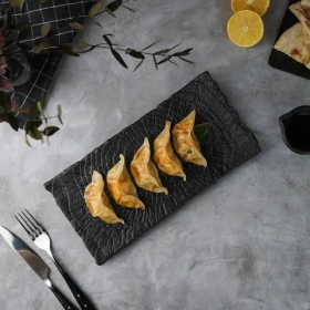 Блюдо прямоугольное 29,5*14,5*2,5см,серия "Black Raw Wood"