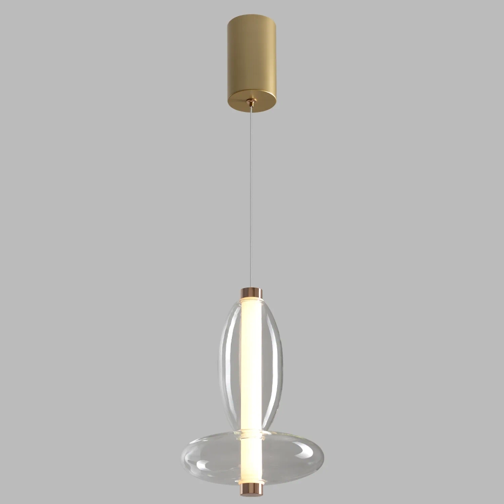 Светильник подвесной Crystal Lux QUASAR SP7W LED TRANSPARENT