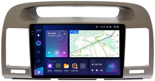 Магнитола для Toyota Camry 30 2001-2006 (рамка оливковая) - Teyes CC3-2K монитор 9.5" 2K QLED на Android 10, Быстрая, CarPlay, 4G SIM-слот