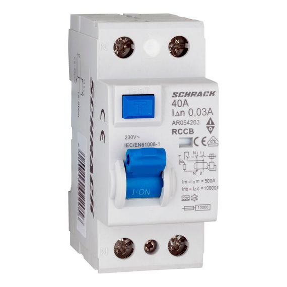 УЗО Schrack Technik 2P 40A 30mA тип A 10kA Amparo AR054203-- (ВДТ)