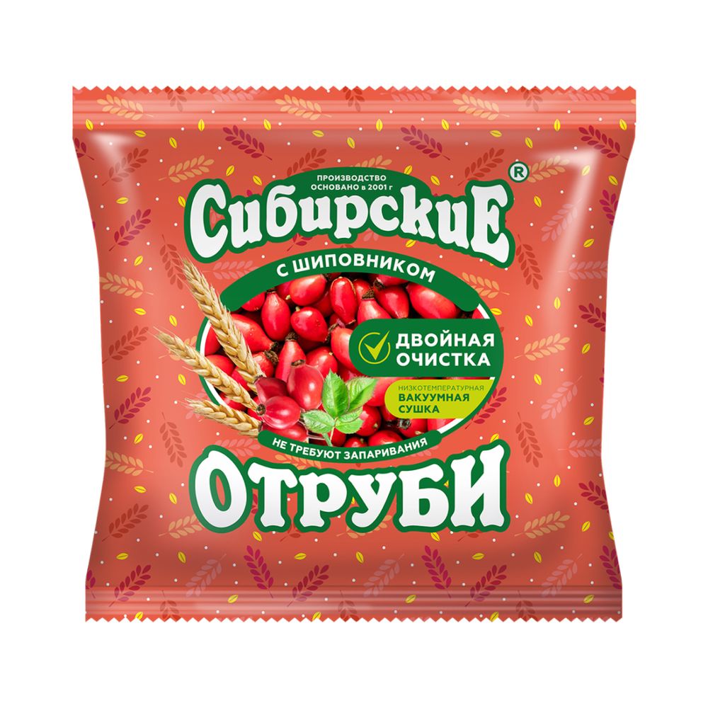 Сибирские Отруби Пшеничные с Шиповником 200 гр (СИБИРСКАЯ КЛЕТЧАТКА)