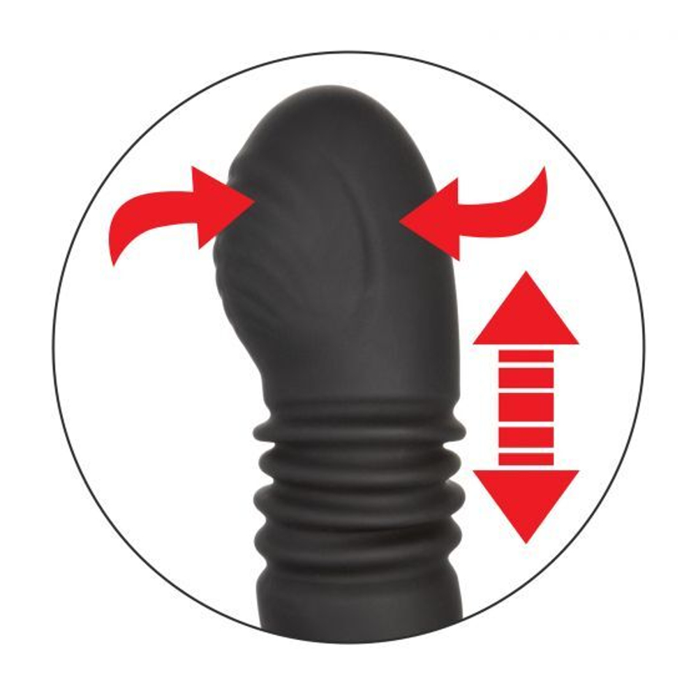 Массажер простаты Thrusting Rotator Probe с вращением головки - 11,5 см. (Цвет: черный)