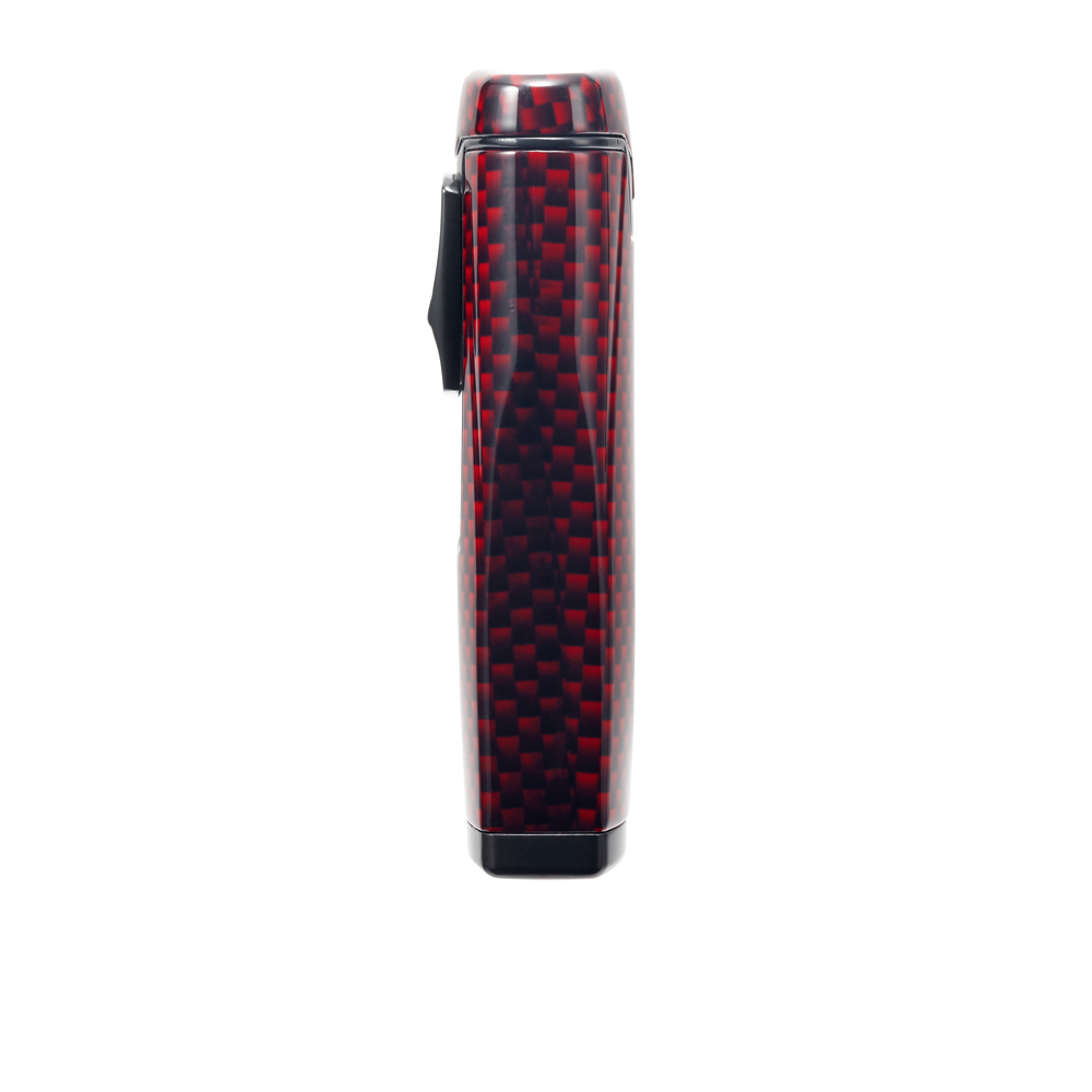 Зажигалка сигарная Colibri Monaco (тройное пламя), красный карбон