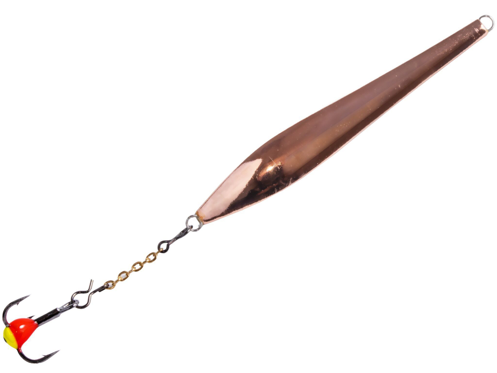 Блесна вертикальная зимняя Lucky John DOUBLE BLADE с цепочкой и тройником 60мм GC блистер