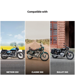Комплект подножек Royal Enfield, тип - "Deluxe", черного цвета, арт. KXA00031