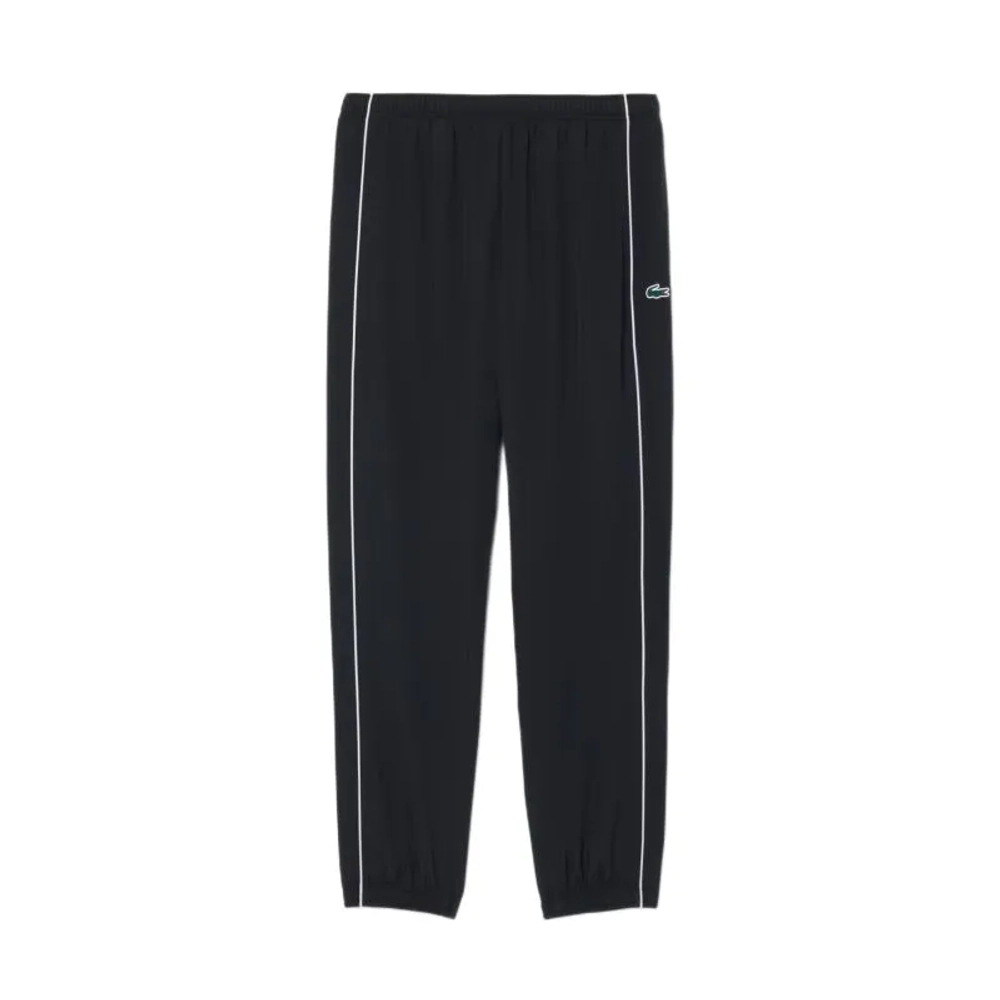 Мужские теннисные штаны Lacoste Water-Repellent Trim Accent Sport - black/white