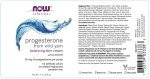 NOW foods Progesterone from Wild Yam, balancing skin cream 20 mg.