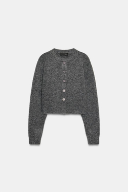 ZARA КАРДИГАН НА ПУГОВИЦАХ, МЯГКИЙ СЕРЫЙ