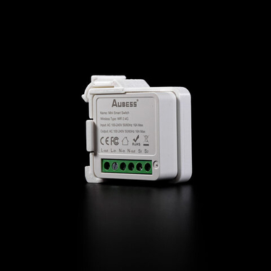 Крепление боковое для реле Aubess на динрейку Тuya Аubess Mini Smart Switсh, белое