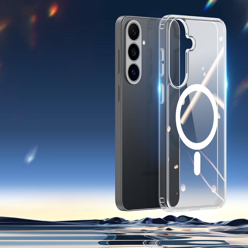 Прозрачный усиленный чехол с MagSafe для Samsung Galaxy S26 FE, серия Clin Mag Series от Dux Ducis