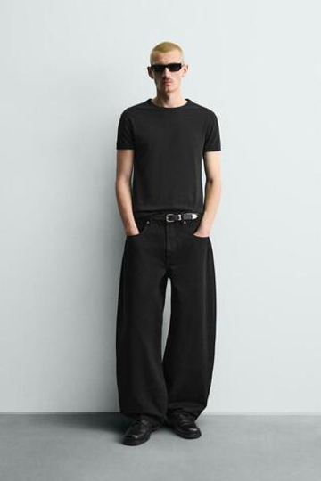ZARA ДЖИНСЫ BALLOON FIT, ЧЕРНЫЙ