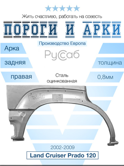 Арка правая Toyota Land Cruiser Prado 120 2002-2009 (Klokkerholm)