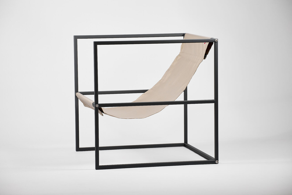 Уличное кресло TESS Outdoor Chair grey / olive beige textile (Up!Flame)