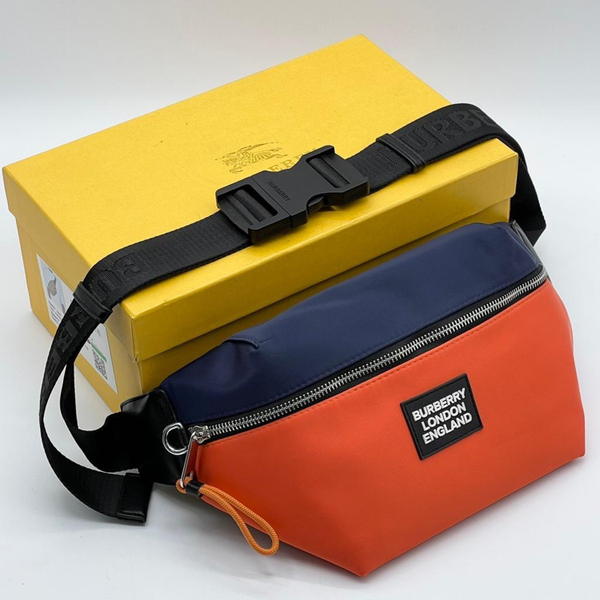 Поясная сумка Burberry orange/navy