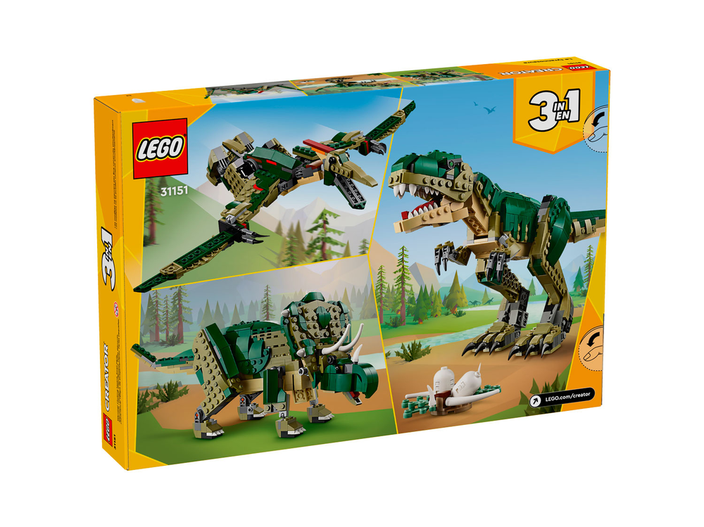 LEGO Creator 31151 Лего «T-Rex» — конструктор 3-в-1: динозавр, трицератопс, птеранодон 31151_УЦЕНКА